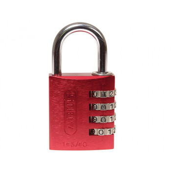 ABUS Mechanical 145/40 40mm Aluminium Combination Padlock Red 48829