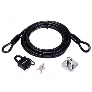 Master Lock Garden Security Kit with Lock Anchor & Cable 4.5m