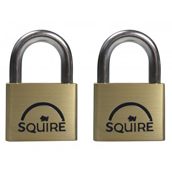 Squire LN4T Lion Brass Padlocks 5-Pin 40mm Twin Pack (2 x LN4KA)