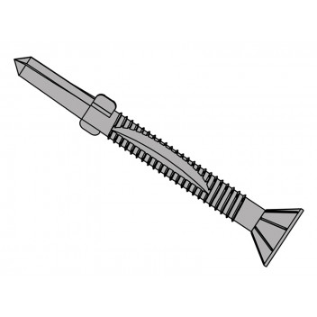 ForgeFix TechFast Timber to Steel CSK/Wing Screw No.5 Tip 5.5 x 50mm Box 100