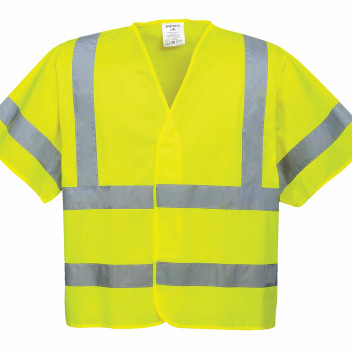 C471 Hi-Vis Short Sleeved Vest Yellow XX3X