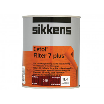 Sikkens Cetol Filter 7 Plus Translucent Woodstain Mahogany 1 litre