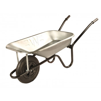 Walsall 85L Galvanised Heavy-Duty Builders Wheelbarrow