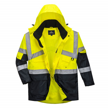 S760 Hi-Vis 2-Tone Breathable Jacket Yellow/Navy Large