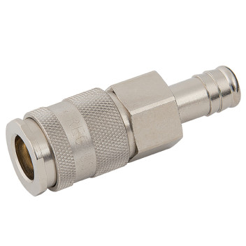 13MM HOSETAIL COUPLING BRASS NICKEL