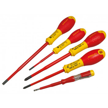 Stanley Tools FatMax VDE Insulated Screwdriver Set, 5 Piece SL/PZ