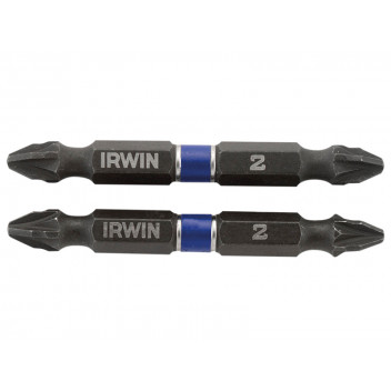 IRWIN Impact Double-Ended Screwdriver Bits Pozi PZ2 60mm (Pack 10)