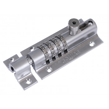 Squire CombiBolt 4 Re-Codable Locking Bolt Chrome 120mm