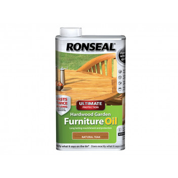 Ronseal Ultimate Protection Hardwood Garden Furniture Oil Natural Teak 1 litre