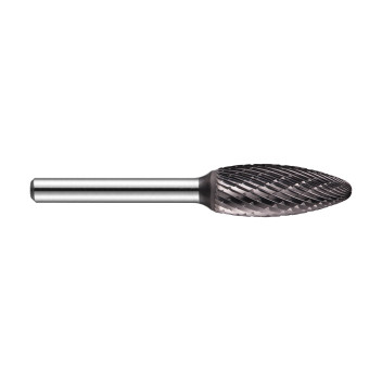 8mm Carbide Rotary Burr, TiAlN Coated, Flame, Shape H (P815C)