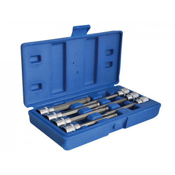 BlueSpot Tools 3/8in Drive Extra Long Hex Ball Socket Bit Set, 7 Piece