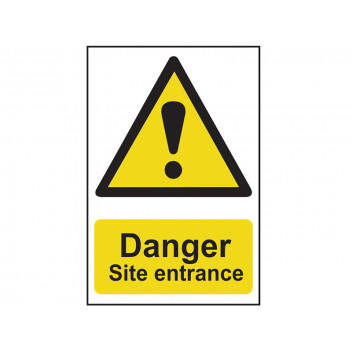 Scan Danger Site Entrance - PVC 400 x 600mm