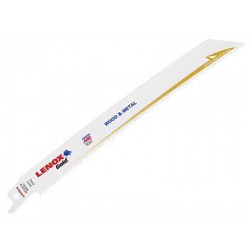 LENOX 810GR Gold Metal Cutting Reciprocating Saw Blades 200mm 10 TPI (Pack 5)