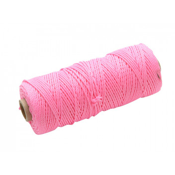 Faithfull Hi Vis Nylon Brick Line 105m (344ft) Pink