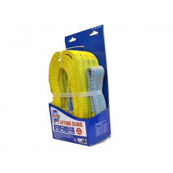 Faithfull Lifting Sling Yellow 3 Tonne 90mm x 3m