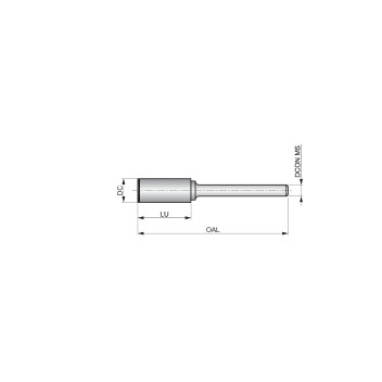 10.7mm Carbide Rotary Burr, Cylinder With End Cut, Bolt Removal (P100)
