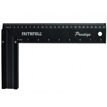 Faithfull Prestige Try Square Black Aluminium 250mm (10in)