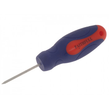 Faithfull Bradawl Soft Grip Handle Chisel Tip