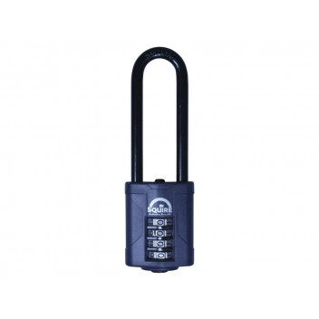Squire CP40/2.5 Combination Padlock 4-Wheel 40mm Extra Long Shackle 63mm