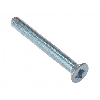 ForgeFix Machine Screw Pozi Compatible CSK ZP M6 x 50mm Bag 25