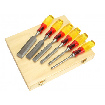 IRWIN Marples  M373 Bevel Edge Chisel Splitproof Handle Set, 6 Piece