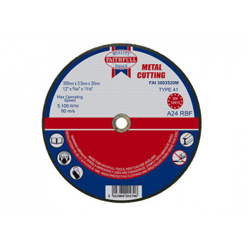 Faithfull Metal Cut Off Disc 300 x 3.5 x 20mm