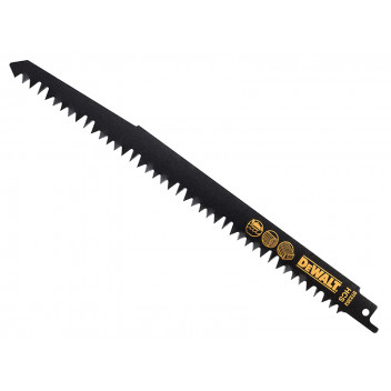 DEWALT HCS Wood Cutting Recip Saw Blades - Coarse Fast Cuts 240mm (Pack 5)