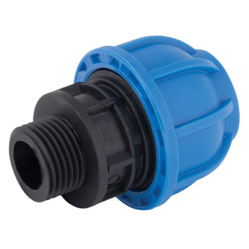 40MM X 1\" MALE PLASTIC STRAIGHTAIGHT CON