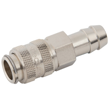 6MM HOSE TAIL COUPLING NICKEL