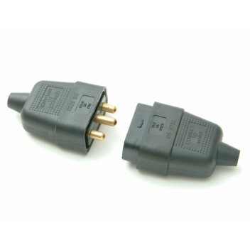 SMJ Black Plug & Socket 10A 3-Pin