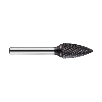 9.6mm Carbide Rotary Burr, TiAlN Coated, Pointed Tree, Shape G (P813C)
