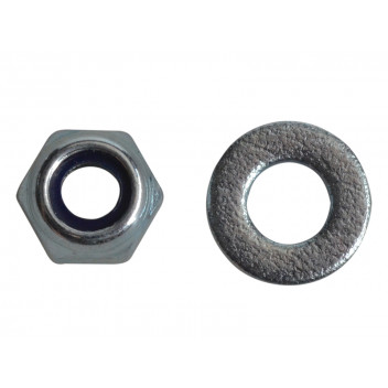 ForgeFix Nyloc Nuts & Washers Zinc Plated M4 ForgePack 50