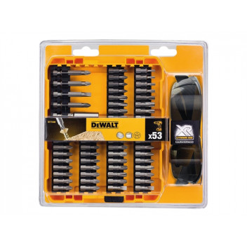 DEWALT DT71540 High-Performance Screwdriving Bit Set, 53 Piece + Safety Glasses