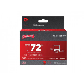 Arrow T72 Clear Insulated Staples 5 x 12mm Box 300