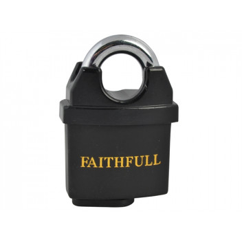 Faithfull PVC Coated Brass Padlock 50mm