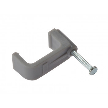 ForgeFix Cable Clip Flat Grey 6mm Box 100