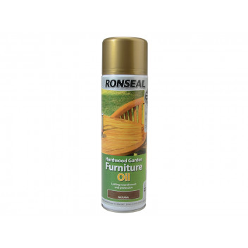 Ronseal Hardwood Garden Furniture Oil Natural Clear Aerosol 500ml