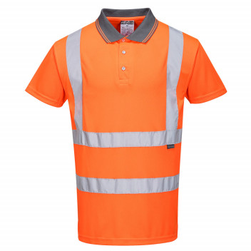 RT22 Hi-Vis Short Sleeved Polo RIS Orange Small