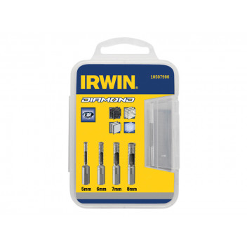 IRWIN Diamond Drill Bit Set 4 Piece 5-8mm