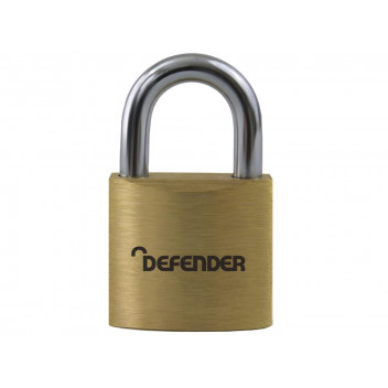 DEFENDER Brass Padlock Twinpack 20mm