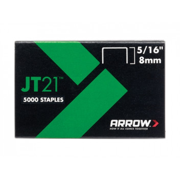 Arrow JT21 T27 Staples 8mm ( 5/16in) Box 5000