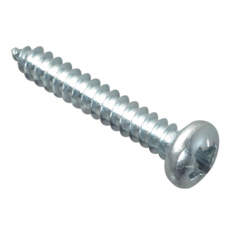 ForgeFix Self-Tapping Screw Pozi Compatible Pan Head ZP 1in x 8 ForgePack 25