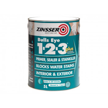 Zinsser Bulls Eye 1-2-3 Plus Primer & Sealer Paint 2.5 litre