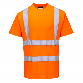 S170 Cotton Comfort Short Sleeve T-Shirt Orange Small