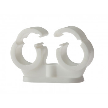 ForgeFix Pipe Clip Double Cliplock 22mm Box 50