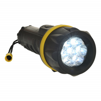 PA60 7 LED Rubber Torch  Yellow/Black