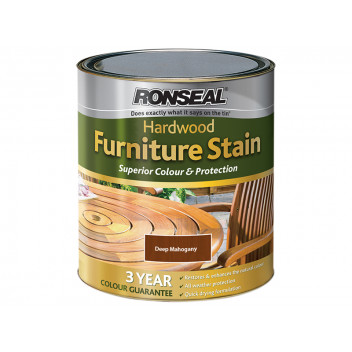 Ronseal Ultimate Protection Hardwood Garden Furniture Stain Deep Mahogany 750ml