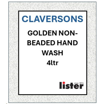CLAVERSONS Golden Non-Beaded Hand Wash Case 4 X 4 Litre Cartridge
