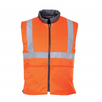 RT44 Hi-Vis Reversible Bodywarmer RIS Orange Small