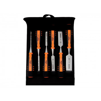 Bahco 424-P Bevel Edge Chisel Set 6 Piece in Pouch